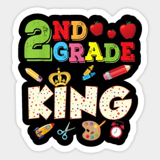 2nd Grade King Second Grader Back To School Kid Student Sticker